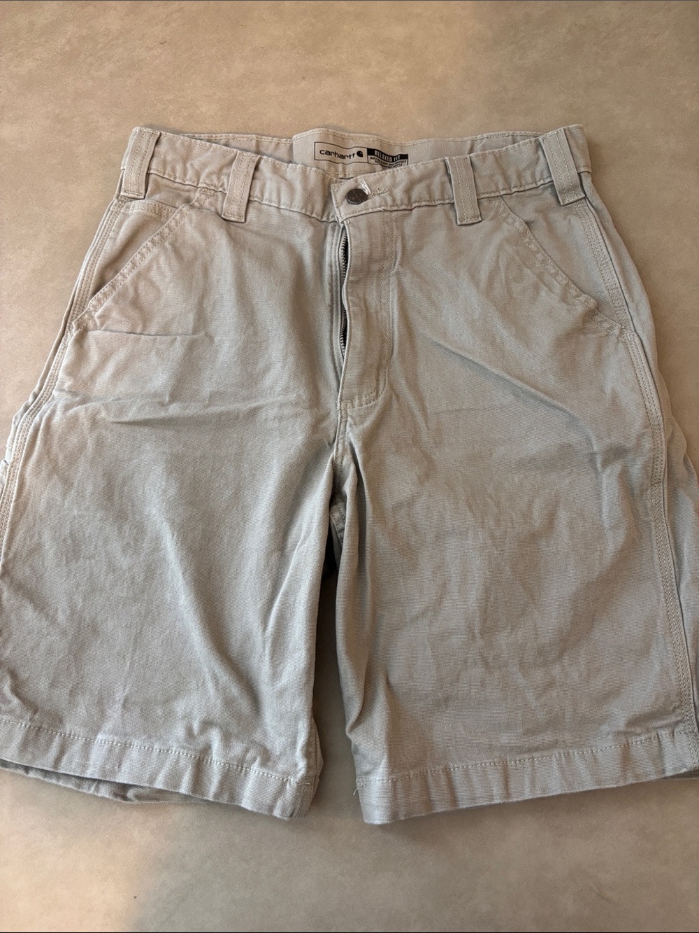 Carhartt Men’s Flat Front Shorts — Light Tan